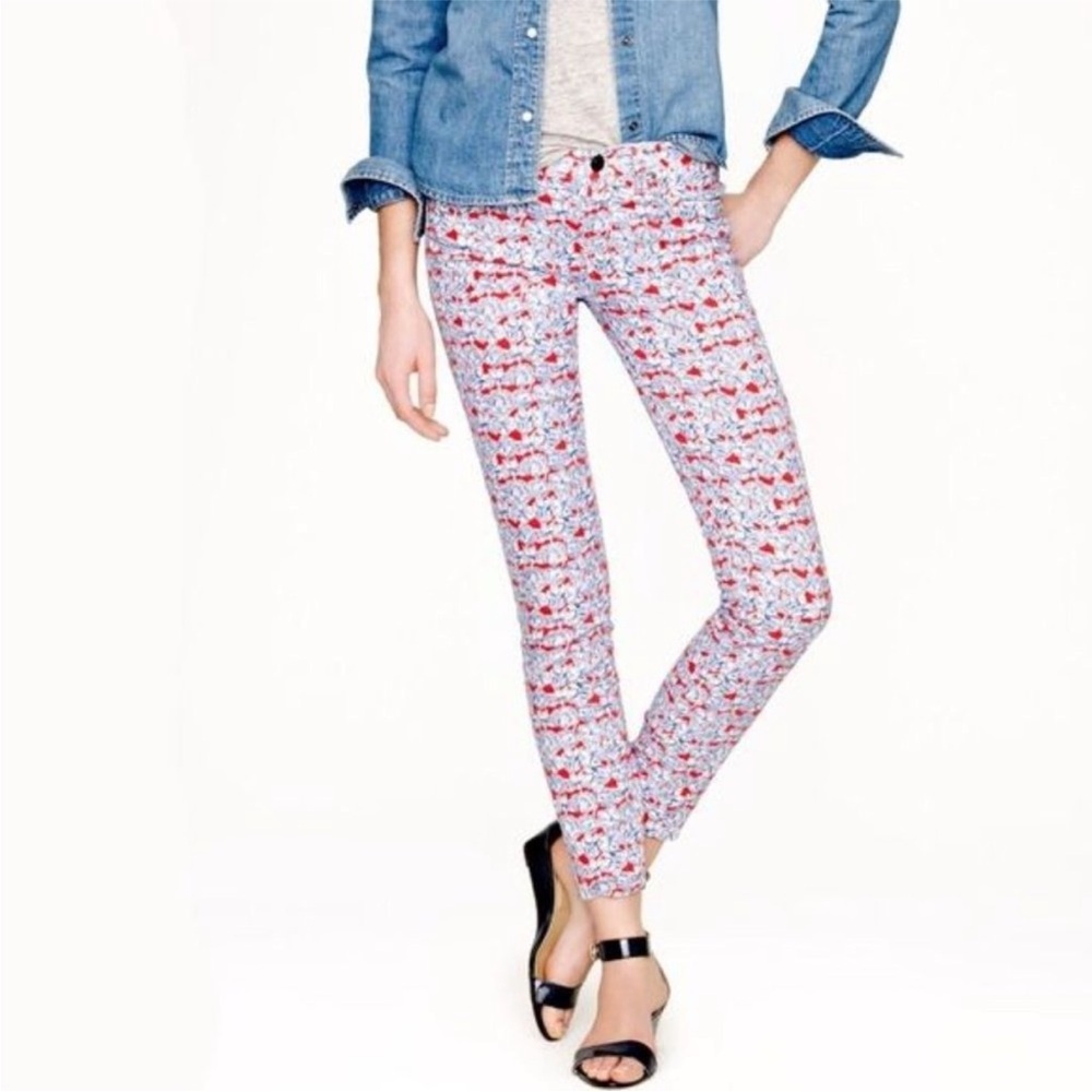 J. CREW Liberty Toothpick Jean in Matilda Tulip Floral / NWT
